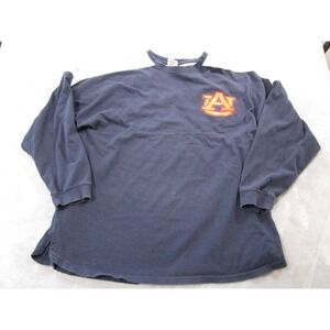 Auburn Tigers Shirt Womens XL Navy Long Sleeve NCAA Football Pressbox Tee